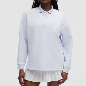 Women’s Lululemon Textured Long-Sleeve Polo Shirt | Size 2